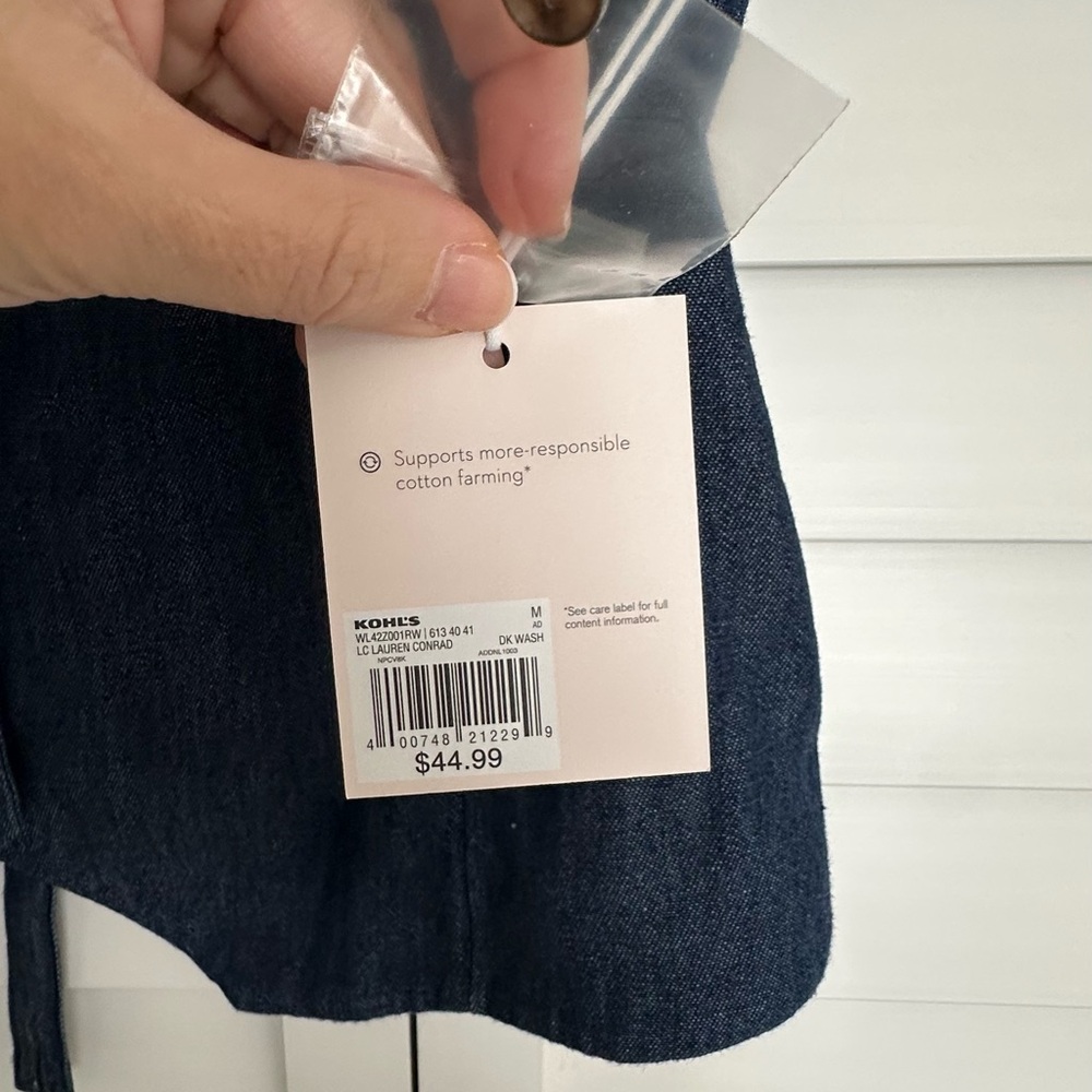 Lauren Conrad button front denim vest - Picture 8 of 8